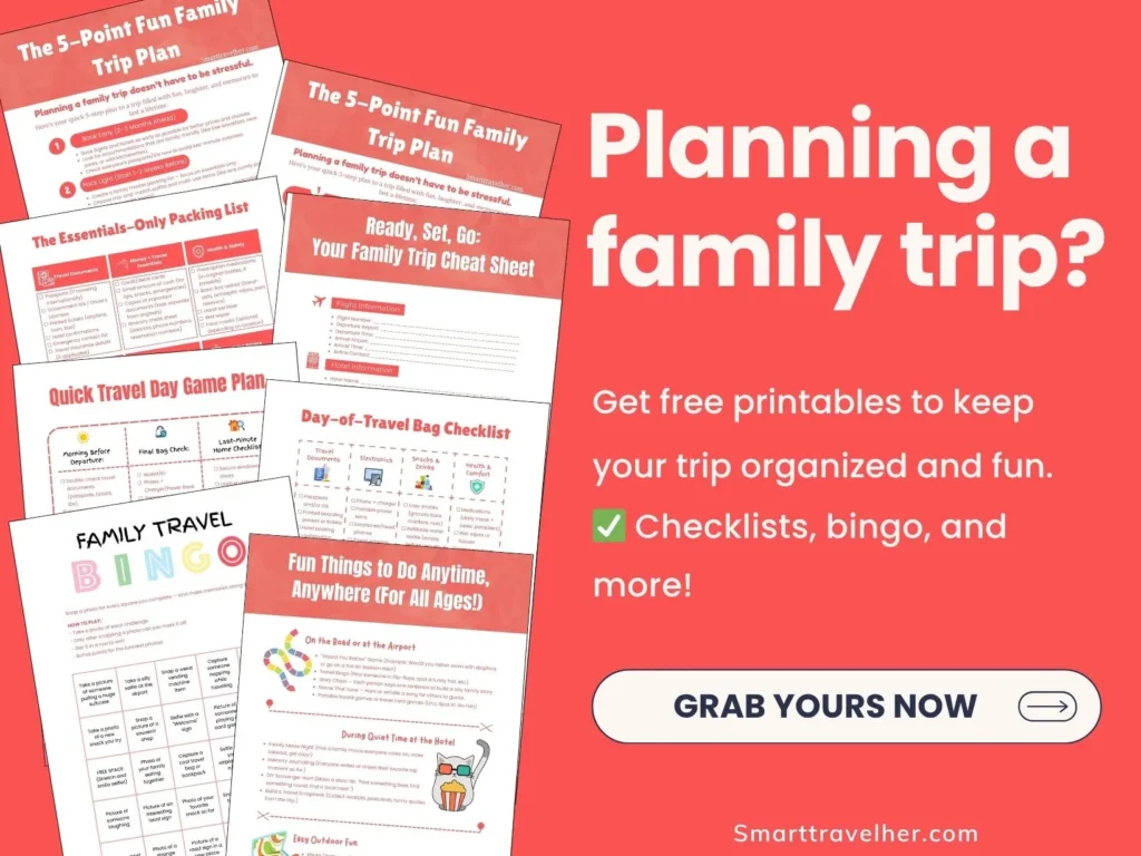 family trip, checklist, Bingo, Games, Checklist, essentials, fun things to do, travel trip, printable games