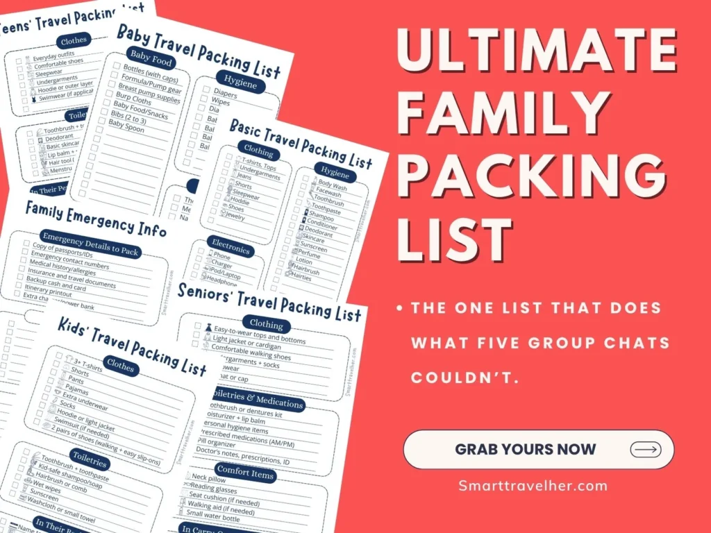 Ultimate Family Packing List, packing list, checklist, family checklist, printable packinglist